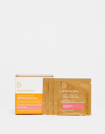 Dr Dennis Gross Alpha Beta Glow Pad Self Tanner for Face Intense Glow x20-No colour