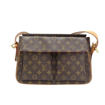 LOUIS VUITTON LV 路易威登 棕色 原花 帆布 Viva Cite GM 肩背包 M51163 【二手名牌BRAND OFF】