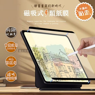 Antiglare 2025/2024 iPad Air7/Air6 11吋 共用 磁吸可拆式類紙膜 繪畫筆記專用膜保護