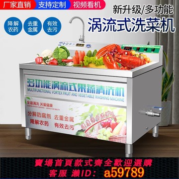 【台灣公司 可打統編】洗菜機商用水果蔬菜養殖洗肉解化凍池臭氧消毒氣泡酒店食堂清洗機
