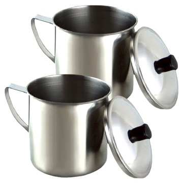 不鏽鋼杯 Set 11公分口杯 不鏽鋼水杯-附蓋 1000cc #430不鏽鋼 台灣製  1組