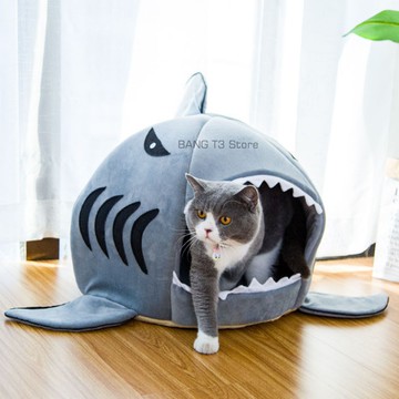 鯊魚窩 台灣出貨 實拍影片 寵物窩 寵物床 貓窩 狗窩 寵物睡墊 寵物 貓床 BANG【HP21】