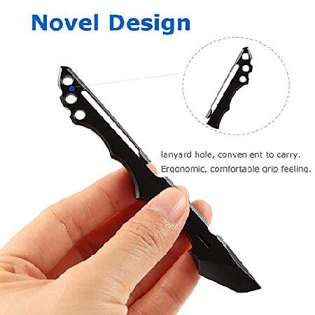 Titanium Pry Bar EDC Multi Tool with Bottle Opener Box Opener Clip Function (Black)並行輸入