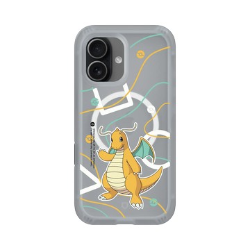 iPhone 17 AirX 流變灰 - 寶可夢 Pokemon - 幾何系列-快龍