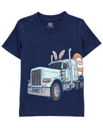 Toddler Bunny Egg Truck Snow Yarn Tee