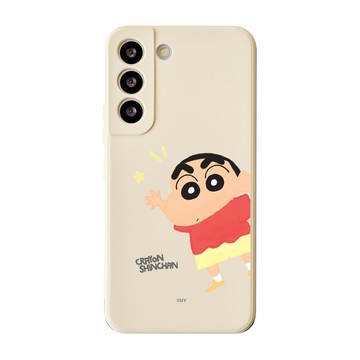 【獨家授權】蠟筆小新可愛變裝系列純色矽膠SAMSUNG手機殼