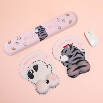 吾皇貓立體鼠標墊女士護腕桌墊耐臟超大辦公室專業硅膠手腕墊女生