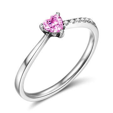 純銀戒指．愛心．防小人尾戒｜客製刻字．閨蜜．混搭．疊戴