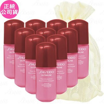 SHISEIDO 資生堂 紅妍山茶花修護精華(10ml)*10旅行袋組(公司貨)