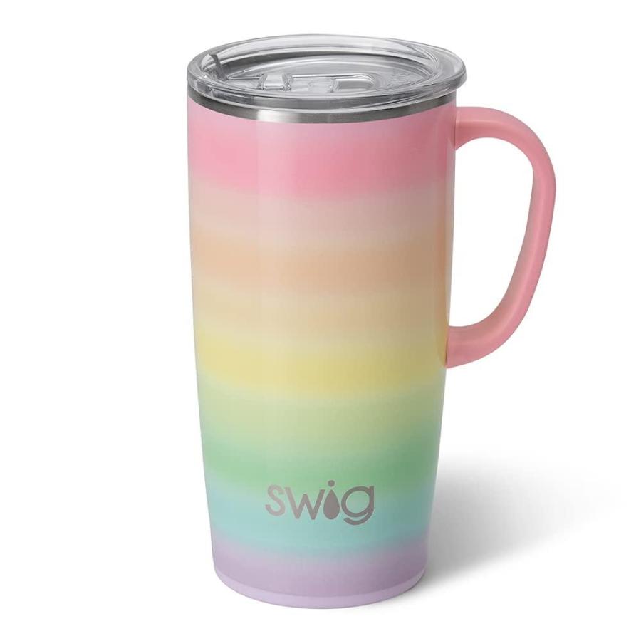 Swig Life 22oz Tall Travel Mug with Handle and Lid, Cup Holder Friendly, Di