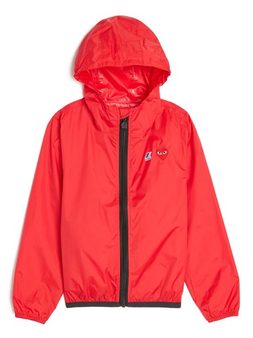 Comme Des Garçons Play - x K-Way Claude logo-appliqué jacket - kids - Nylon - 2 yrs - Red