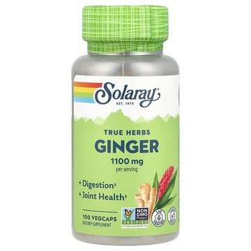 Solaray, 真實草本，姜，100 粒素食膠囊（每粒膠囊 550 毫克）