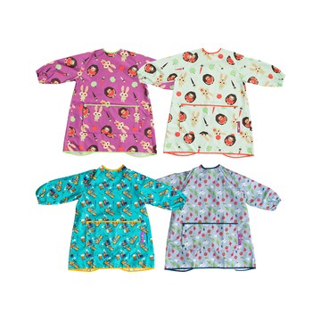 Tidy Tot 英國 長版長袖防水圍兜(附收納袋)-多款可選