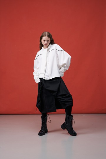 襯衫/長袖/抽皺/水袖/短版/法式慵懶/INF/SS25