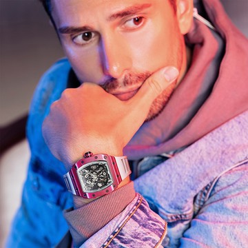 【Bonest Gatti 布加迪】碳纖幻影 超跑奔馳 碳纖維 酒桶 型機械錶 BG9906