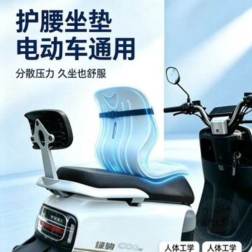 🎉限量優惠🎉踏板電動車後排護 腰靠 椅電瓶車後座靠背穩固支撐成人騎行靠墊