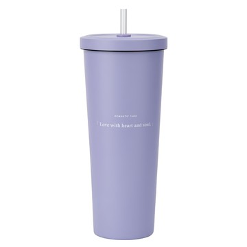 Oolab 良杯製所 莫蘭迪系列 二代不鏽鋼吸管杯  浪漫香芋  850ml  1個