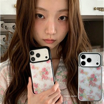 韓系ins小眾溫柔治愈復古水彩粉玫瑰手機殼適用iphone18promax蘋果17161514131211