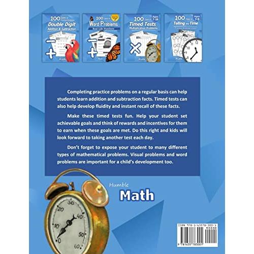 Humble Math 100 Days of Timed Tests: Addition and Subtraction: Grades K-2