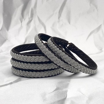 斯堪的纳维亚友谊手镯//萨米皮革手镯