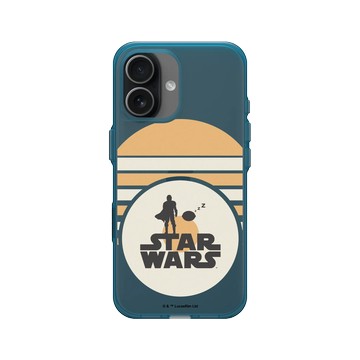 iPhone 17 Clear (相機按鈕) 夜幕藍 - Star Wars - The Mandalorian - 復古印刷