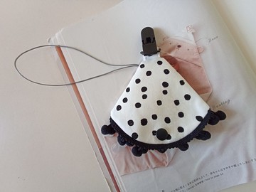 【5日內出貨】黑點 奶嘴防塵套夾  奶嘴夾+奶嘴套 香草奶嘴可