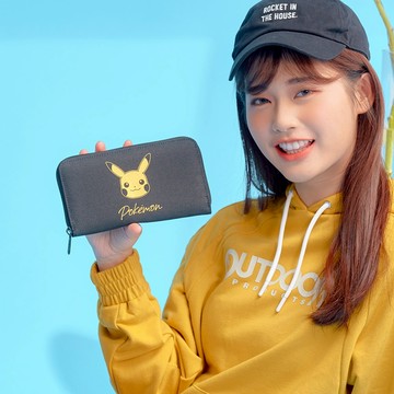 【OUTDOOR】寶可夢Pokemon-金典皮卡丘長夾(黑色)🎄聖誕交換禮物