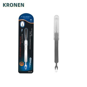 KRONEN 優質皇冠粉刺夾(直)+刮棒勾 X-011 /粉刺痘痘清潔工具【官方旗艦店】