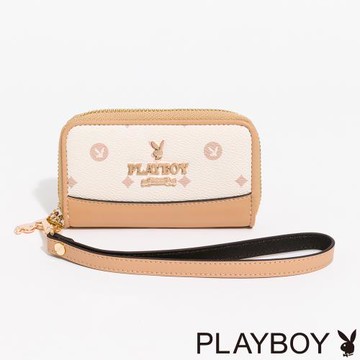 PLAYBOY - 零錢包附手挽帶 Daylight系列 - 米色