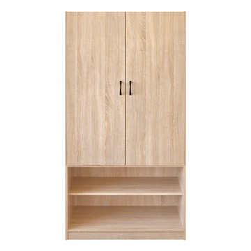 《HOPMA》美背奇克二門二格衣櫃 台灣製造 衣櫥 收納櫃 衣物收納櫃-淺橡(漂流)木