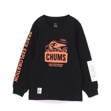 CHUMS Kids Space Booby Brushed L/S T-Shirt 中大童 長袖上衣 黑色 CH211411K001