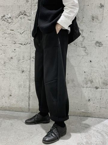 FINDSENSE X 女生暗黑直筒褲 顯瘦  羊毛呢女士長褲休閑褲寬松