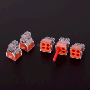 快速接線器 PCT快速接線夾 接線端子 100只PCT-104四孔電線連接器快速接頭家用硬線接線端子電工并線器『xy3680』