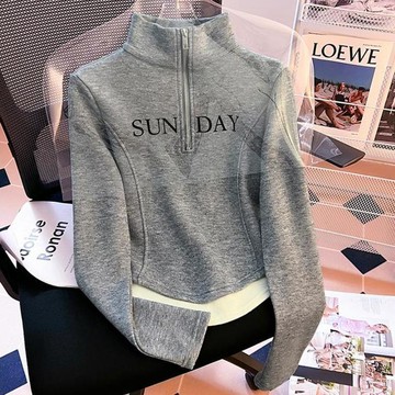 台灣现貨 150kg 德絨打底衫 假兩件立領衛衣 大碼女裝衛衣 女不規則上衣 胖mm衛衣 秋冬內搭衛衣 遮肚顯瘦衛衣