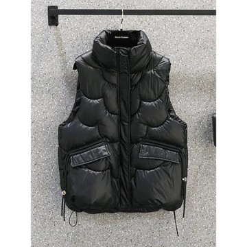 棉馬甲女款2025冬季新款背心坎肩外搭馬夾女式爆款歐貨女裝厚外套