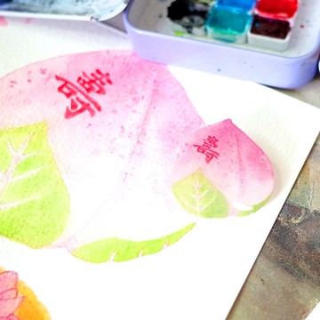 臺灣點心 壽桃 繪畫別針