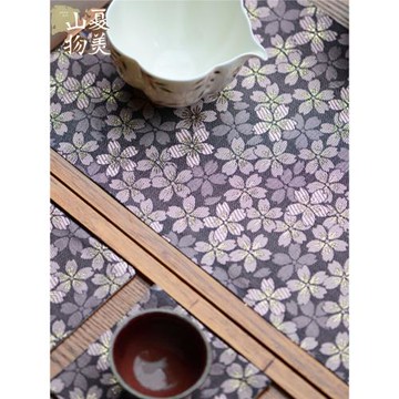 山夏物美 日本進口西陣織櫻花茶席布  茶道手工 茶藝日式桌布零配