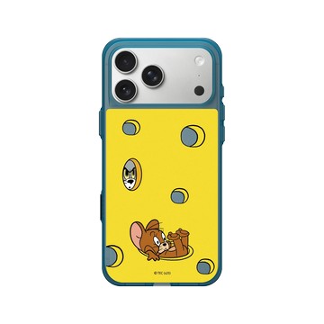 iPhone 17 Pro Max Clear (相機按鈕) 夜幕藍 - 湯姆貓與傑利鼠 Tom and Jerry - 起司追逐賽