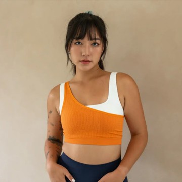 時尚雙色美型運動背心 一活力橘限定色