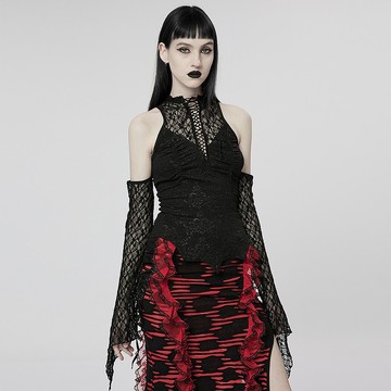 哥德吸血鬼緹花喇叭袖上衣 / 即將絕版