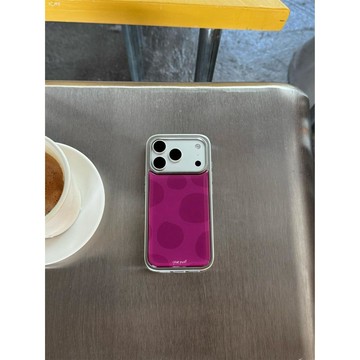 韓系莓紅波點適用于iPhone17promax滴膠手機殼蘋果16promax保護套15pr