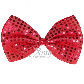 亮片蝴蝶結(紅)，萬聖節服裝/派對用品/舞會道具/cosplay服裝/角色扮演，X射線【W280003】