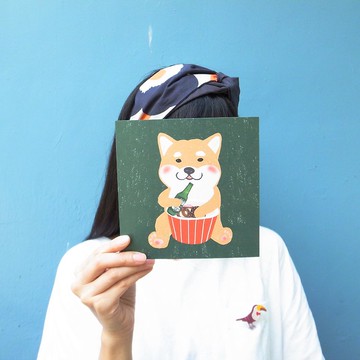 可愛插畫明信片組(一共18張)