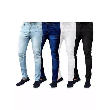 Men Denim Super Stretch Skinny Slim Fit Jeans Pants 牛仔褲