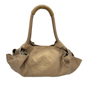 LOEWE 羅威 金色 羊皮 Nappa Aire 手提包 【二手名牌BRAND OFF】