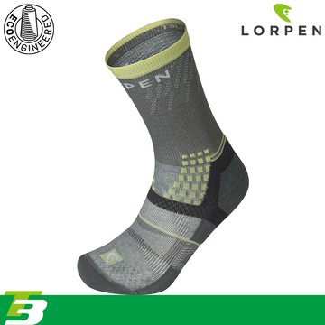 Lorpen T3 Coolmax ECO 男 健行襪 / 52115灰/橄欖綠 T3LMC(II)