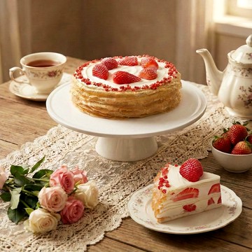 【塔吉特】草莓戀乳²千層 (8吋) 冬日限定