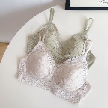 [加購3款到手價33元/件]70ab小胸洞洞杯蕾絲無鋼圈薄款內衣女