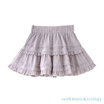 〚earth music〛點點剪花荷葉邊褲裙