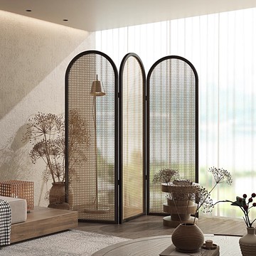 【公司貨 免運 速發】開發票 客製 日式藤編屏風隔斷客廳實木茶室辦公室酒店遮擋可折疊移動玄關折屏